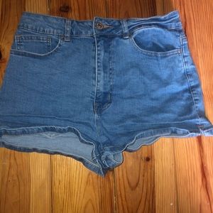 Blue jean shorts